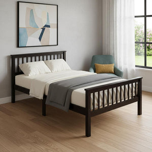 HomeRoots Espresso Wood Twin Bed Frame - Durable Platform Design with Elegant Finish for Ultimate Comfort & Style 606800