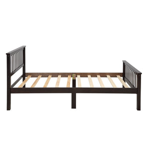 HomeRoots Espresso Wood Twin Bed Frame - Durable Platform Design with Elegant Finish for Ultimate Comfort & Style 606800
