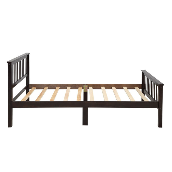 HomeRoots Espresso Wood Twin Bed Frame - Durable Platform Design with Elegant Finish for Ultimate Comfort & Style 606800