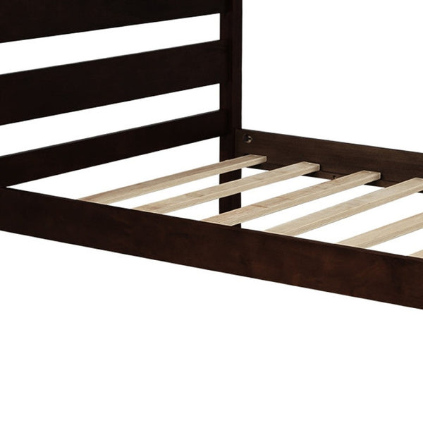 HomeRoots Espresso Wood Twin Bed Frame – Modern, Durable Platform Design for Stylish Sleep Spaces & Comfort 606803