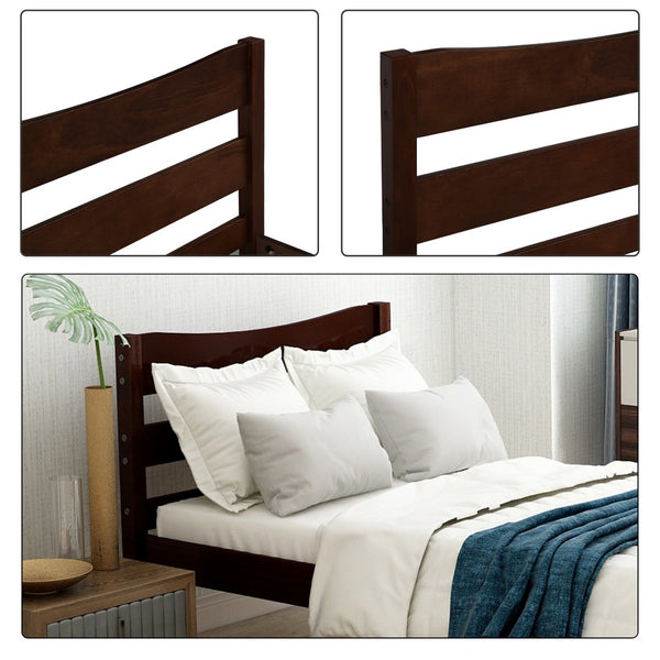 HomeRoots Espresso Wood Twin Bed Frame – Modern, Durable Platform Design for Stylish Sleep Spaces & Comfort 606803