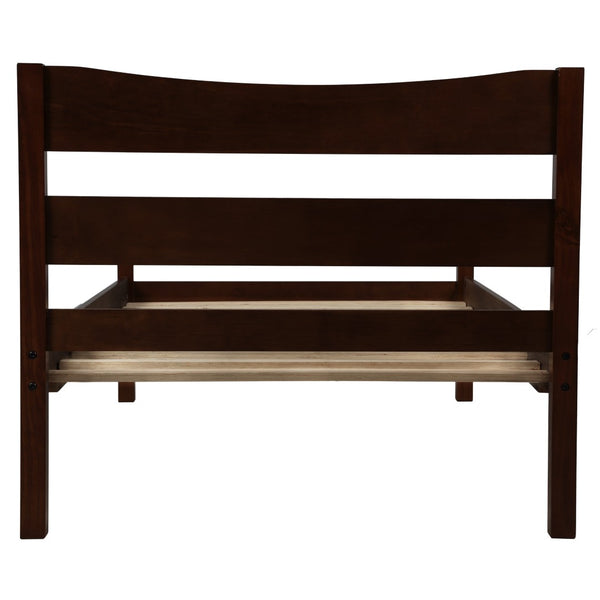 HomeRoots Espresso Wood Twin Bed Frame – Modern, Durable Platform Design for Stylish Sleep Spaces & Comfort 606803