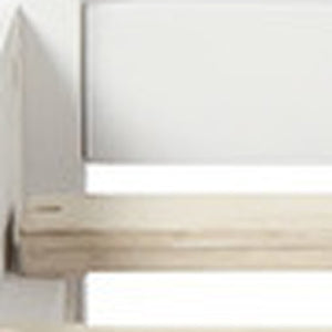 HomeRoots White Wood Twin Bed Frame - Elegant Modern Design, Durable Platform Support, Perfect for Any Room 606815
