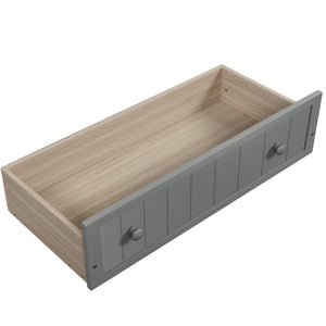 HomeRoots Gray Wood Twin Daybed Frame with Storage Drawers - Modern Design for Versatile Sleeping and Seating 606816