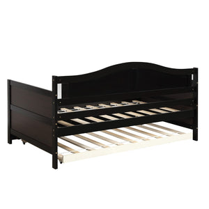 HomeRoots Espresso Twin Daybed Frame with Trundle - Versatile Seating & Sleeping Solution for Any Space! 606820