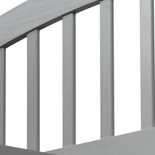 HomeRoots Gray Wood Twin Bed Frame with Under-Bed Drawers - Modern Platform Design for Stylish Storage Solutions 606822