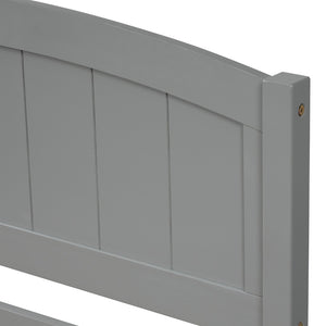 HomeRoots Gray Wood Twin Bed Frame with Storage Drawers - Modern Design, Durable Construction, Perfect for Kids! 606825