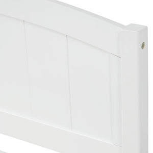 HomeRoots White Wood Twin Bed Frame with Space-Saving Trundle – Stylish, Durable, and Perfect for Guests! 606833