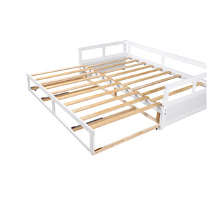 HomeRoots White Wood Twin Daybed Frame with Storage Drawers – Elegant Design for Small Spaces & Guest Rooms 606839