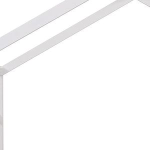 HomeRoots White Wood Full House Bed - Modern Platform Design with Sturdy Slat System for Ultimate Comfort & Style 606852
