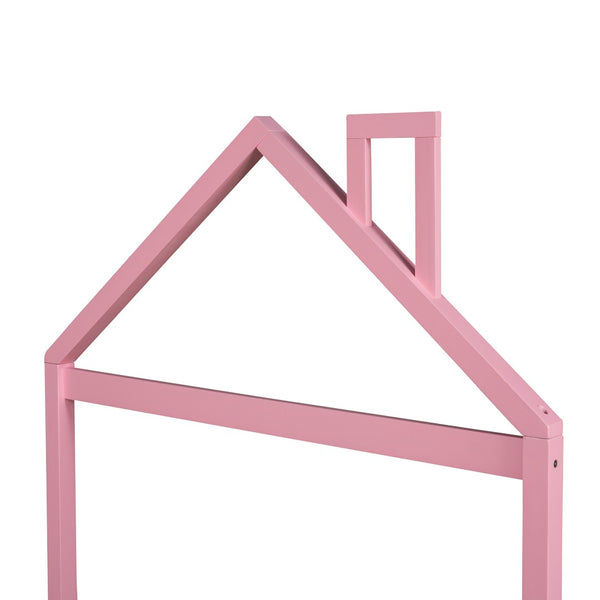 HomeRoots Pink Wood Full Bed Frame - Stylish Platform Design with Durable Support, Modern Calm Aesthetic & Easy Setup 606858