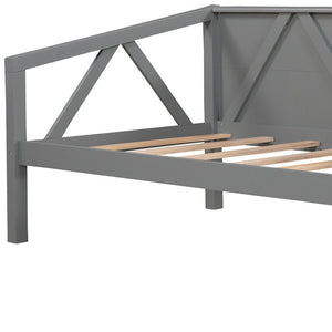 HomeRoots Gray Wood Twin Day Bed - Versatile Sleeping & Seating Solution for Small Spaces, Stylish & Durable Design 606860