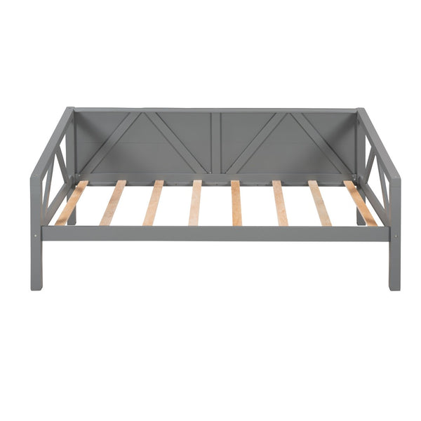 HomeRoots Gray Wood Twin Day Bed - Versatile Sleeping & Seating Solution for Small Spaces, Stylish & Durable Design 606860