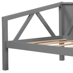 HomeRoots Gray Wood Twin Day Bed - Versatile Sleeping & Seating Solution for Small Spaces, Stylish & Durable Design 606860