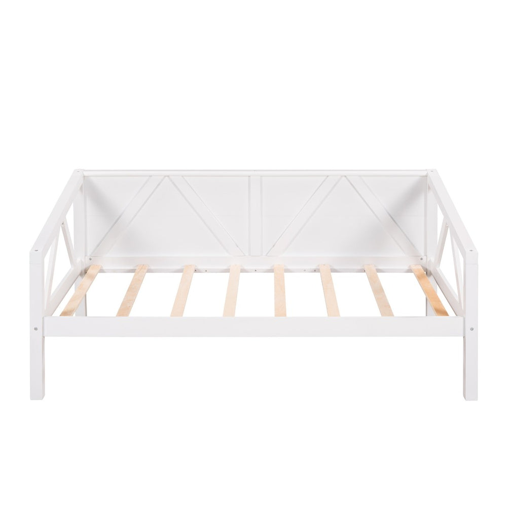HomeRoots White Wood Twin Day Bed – Stylish Multi-Functional Furniture for Cozy Spaces & Modern Decor 606861