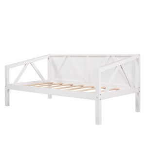 HomeRoots White Wood Twin Day Bed – Stylish Multi-Functional Furniture for Cozy Spaces & Modern Decor 606861