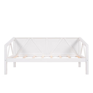 HomeRoots White Wood Twin Day Bed – Stylish Multi-Functional Furniture for Cozy Spaces & Modern Decor 606861