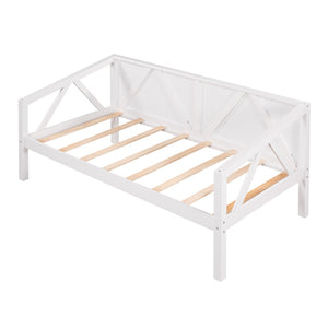 HomeRoots White Wood Twin Day Bed – Stylish Multi-Functional Furniture for Cozy Spaces & Modern Decor 606861