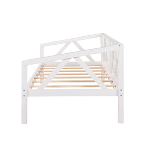 HomeRoots White Wood Twin Day Bed – Stylish Multi-Functional Furniture for Cozy Spaces & Modern Decor 606861