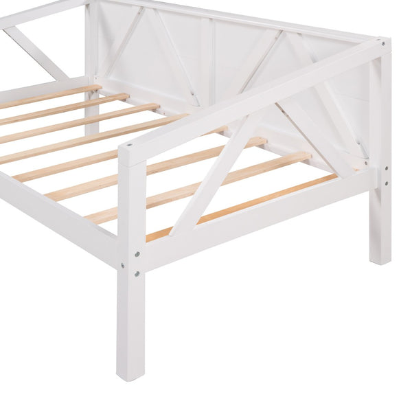 HomeRoots White Wood Twin Day Bed – Stylish Multi-Functional Furniture for Cozy Spaces & Modern Decor 606861
