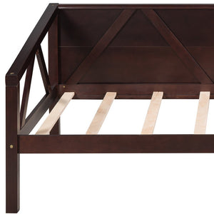 HomeRoots Espresso Wood Twin Day Bed - Versatile Comfort & Timeless Style for Any Room - Durable & Elegant Design 606862