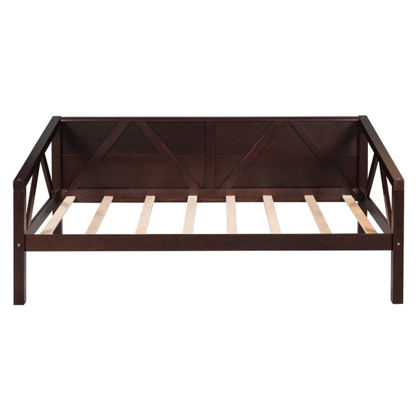 HomeRoots Espresso Wood Twin Day Bed - Versatile Comfort & Timeless Style for Any Room - Durable & Elegant Design 606862