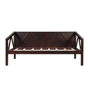 HomeRoots Espresso Wood Twin Day Bed - Versatile Comfort & Timeless Style for Any Room - Durable & Elegant Design 606862