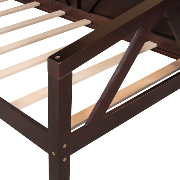 HomeRoots Espresso Wood Twin Day Bed - Versatile Comfort & Timeless Style for Any Room - Durable & Elegant Design 606862