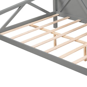 HomeRoots Gray Wood Full Day Bed - Stylish Versatile Furniture for Modern Living, Guest Rooms & Home Offices 606863