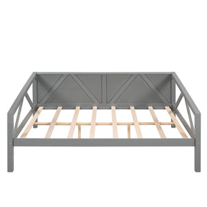 HomeRoots Gray Wood Full Day Bed - Stylish Versatile Furniture for Modern Living, Guest Rooms & Home Offices 606863
