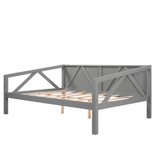 HomeRoots Gray Wood Full Day Bed - Stylish Versatile Furniture for Modern Living, Guest Rooms & Home Offices 606863