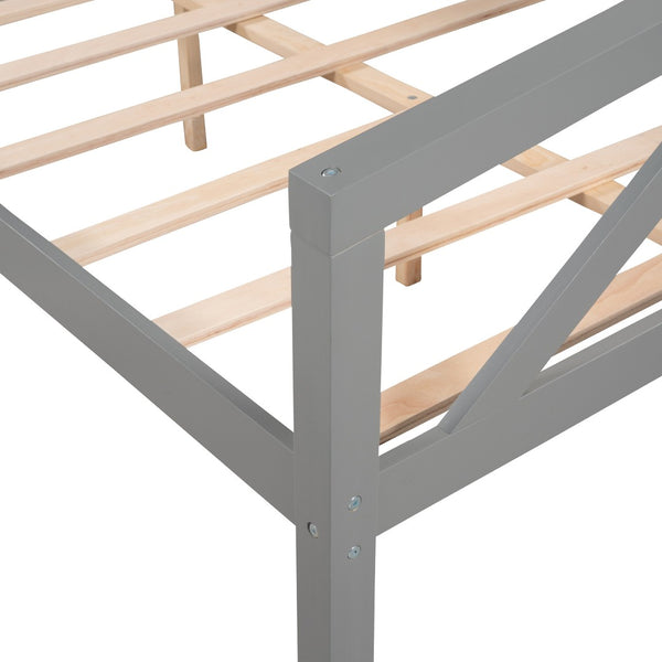 HomeRoots Gray Wood Full Day Bed - Stylish Versatile Furniture for Modern Living, Guest Rooms & Home Offices 606863