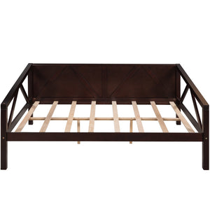 HomeRoots Espresso Wood Full Day Bed - Stylish Multi-Functional Design for Bedroom, Guest Room & Office Use 606865