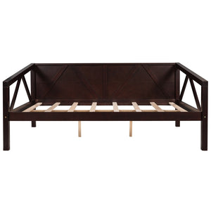 HomeRoots Espresso Wood Full Day Bed - Stylish Multi-Functional Design for Bedroom, Guest Room & Office Use 606865