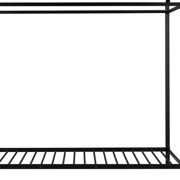 HomeRoots Black Metal Twin Bed Frame - Sturdy, Modern Design with Easy Assembly & Support for 450 lbs Capacity 606866