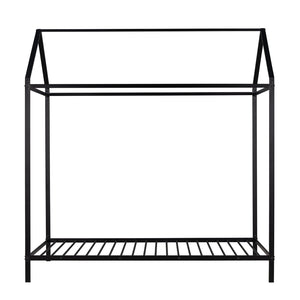 HomeRoots Black Metal Twin Bed Frame - Sturdy, Modern Design with Easy Assembly & Support for 450 lbs Capacity 606866