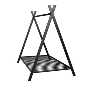 HomeRoots Black Metal Twin Bed Frame - Sturdy Platform Design with Modern Style, Easy Assembly & High Support 606868