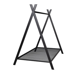 HomeRoots Black Metal Twin Bed Frame - Sturdy Platform Design with Modern Style, Easy Assembly & High Support 606868