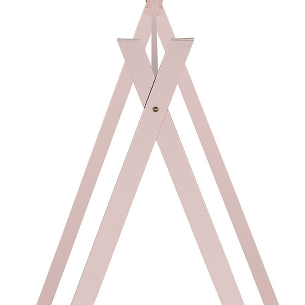 HomeRoots Pink Metal Twin Bed Frame – Stylish, Durable Design with Platform Support for Kids' & Guest Rooms 606869