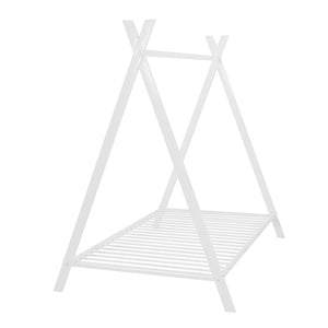 HomeRoots White Metal Twin Bed Frame - Modern Platform Design with Durable Support System for Cozy Bedrooms 606870