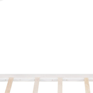 HomeRoots White Wood Twin House Bed – Modern Minimalist Design for Cozy Bedrooms, Durable & Stylish Frame 606876