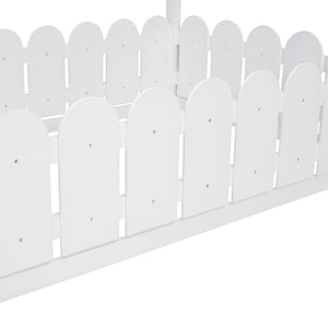 HomeRoots White Wood Twin Bed Frame – Elegant Platform Design with Durable Support for Kids, Teens & Guests 606879