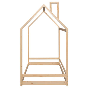 HomeRoots Natural Wood Twin Bed Frame – Modern Minimalist Design with Sturdy Support for a Cozy Bedroom Retreat 606883