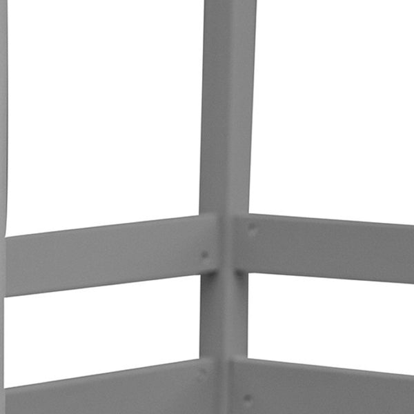 HomeRoots Gray Wood Full Bed Frame - Contemporary Platform Design with Sturdy Support, Ideal for Modern Bedrooms 606885