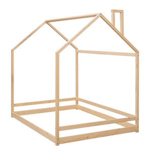 HomeRoots Natural Wood Full Bed Frame – Modern Platform Design, Durable Support, Perfect for Everyday Comfort! 606887