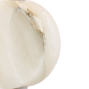 Wildwood Compton Alabaster Table Lamp With Antique Brass Finish — Stacked Disc Design, Warm Diffused Light, 27.5" H 60689