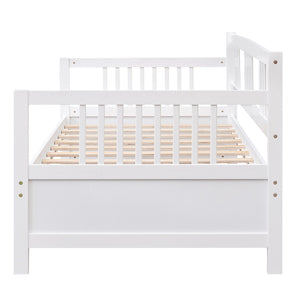 HomeRoots White Wood Twin Daybed Frame - Elegant Design for Comfort, Versatile Style for Any Room Decor! 606902