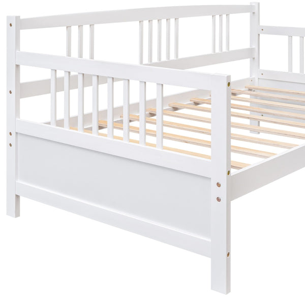 HomeRoots White Wood Twin Daybed Frame - Elegant Design for Comfort, Versatile Style for Any Room Decor! 606902