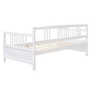 HomeRoots White Wood Twin Daybed Frame - Elegant Design for Comfort, Versatile Style for Any Room Decor! 606902