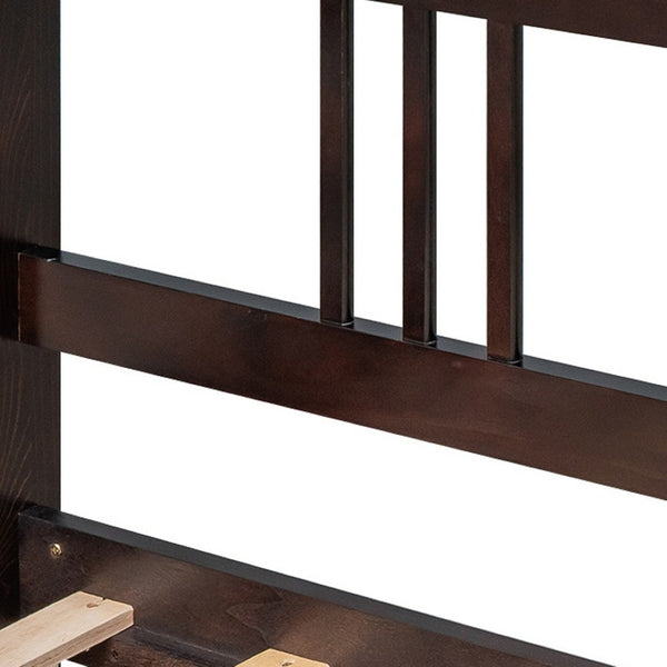 HomeRoots Espresso Wood Twin Daybed Frame - Stylish, Versatile Bed & Seating Solution for Any Room Decor 606903